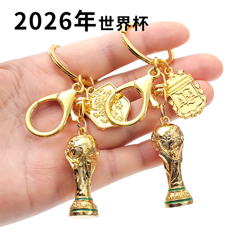 Wholesale Football team trophy sports series metal keychain OLY Exclusive