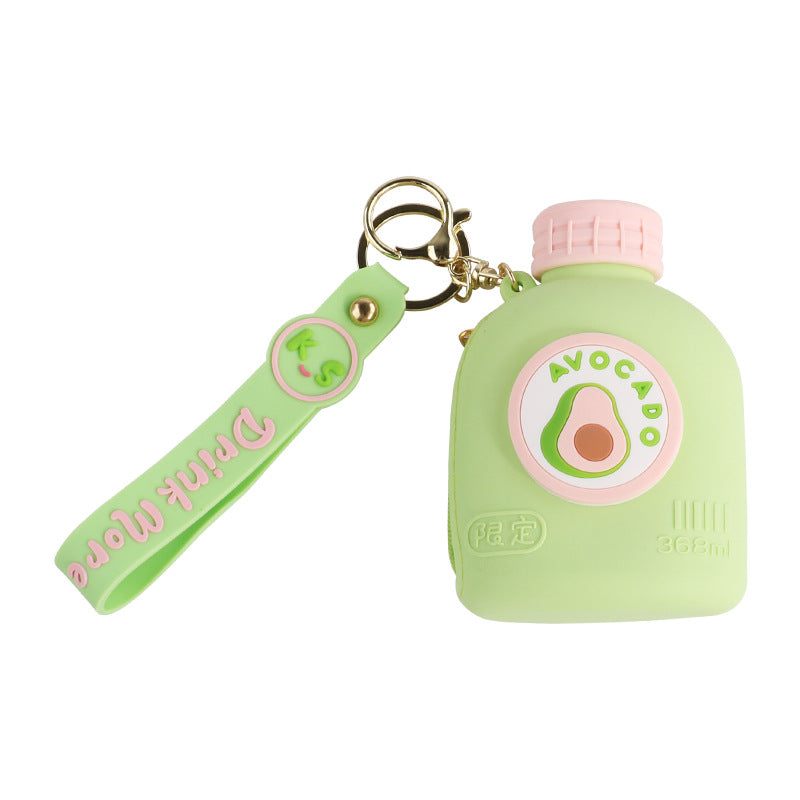 Wholesale Kettle Shape Mini Coin Purse Silica gel Keychain