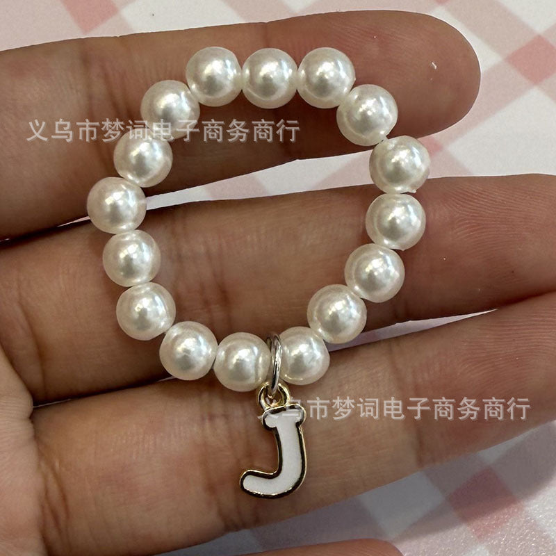 Wholesale 26 letter pearl necklace Doll Accessories