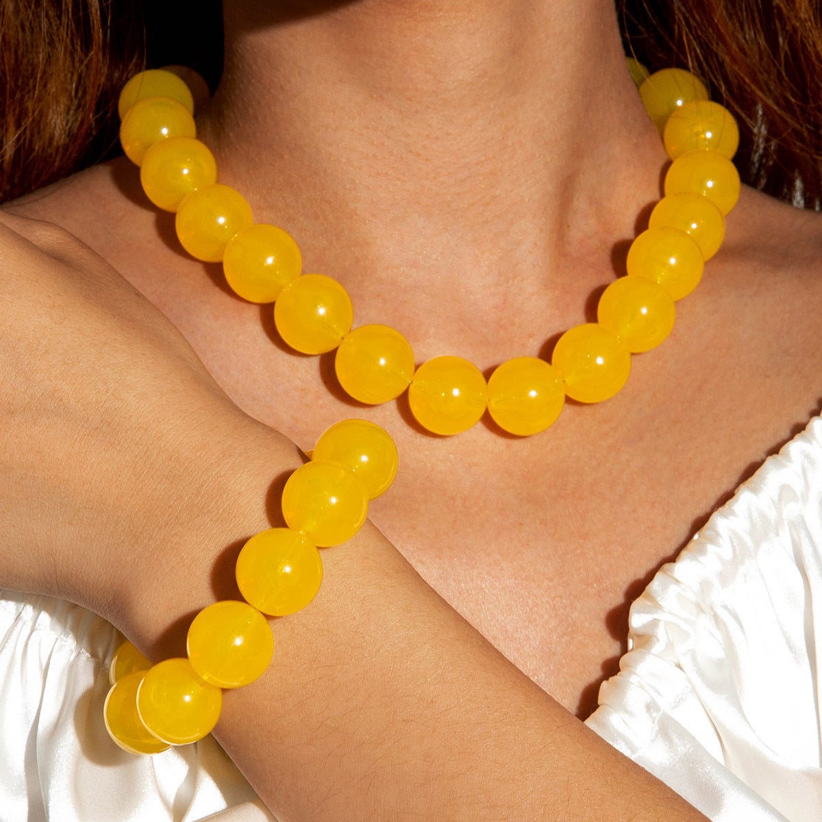 Wholesale Colorful Acrylic Beaded Necklace