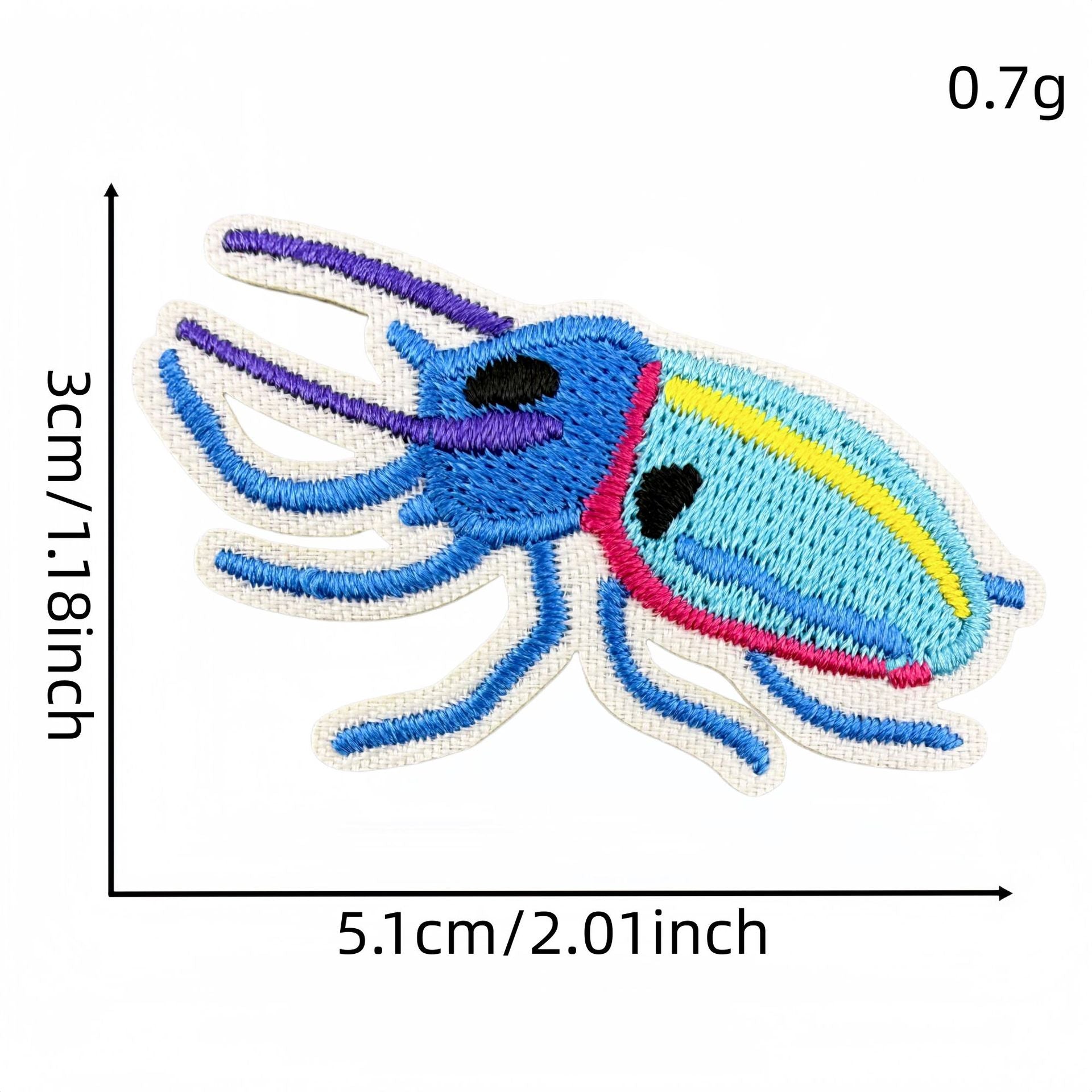 Wholesale Cartoon Insect Beetle Embroidery Patches Iron On Appliques For Clothing And Bag Decoration 14 Piece DIY Craft Supply