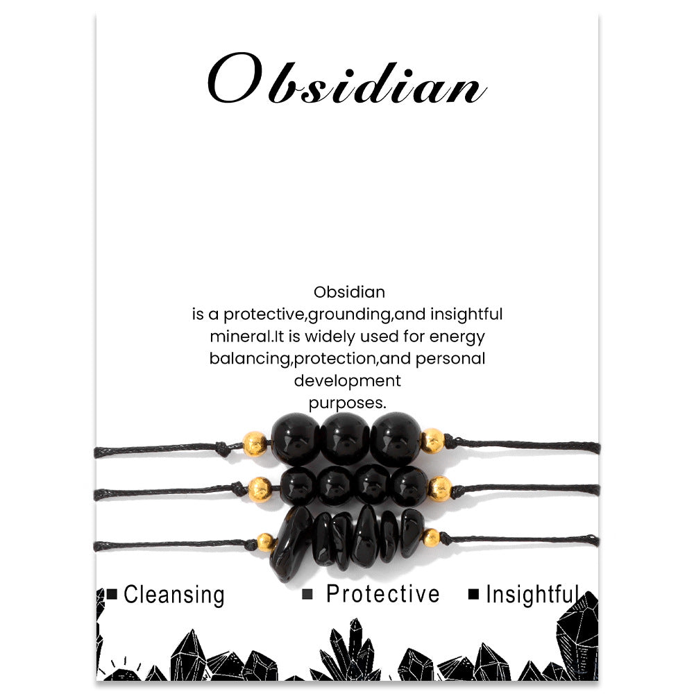 Wholesale Natural Stone Set Gravel Beads Hand Woven Bracelet