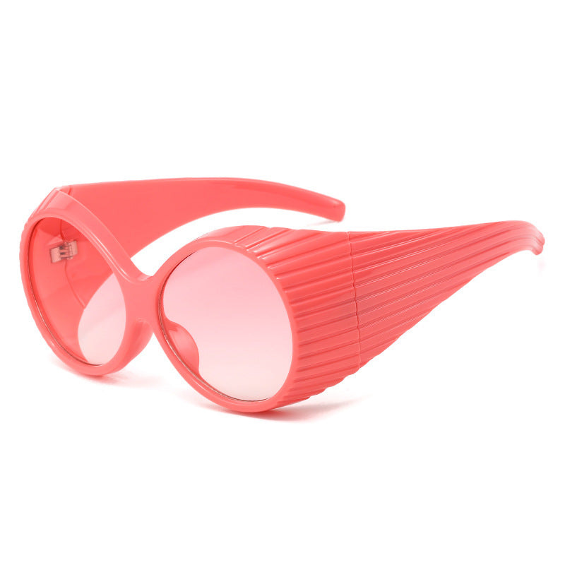 Wholesale Retro Oval Large Frame Line Fashion Sunglasses