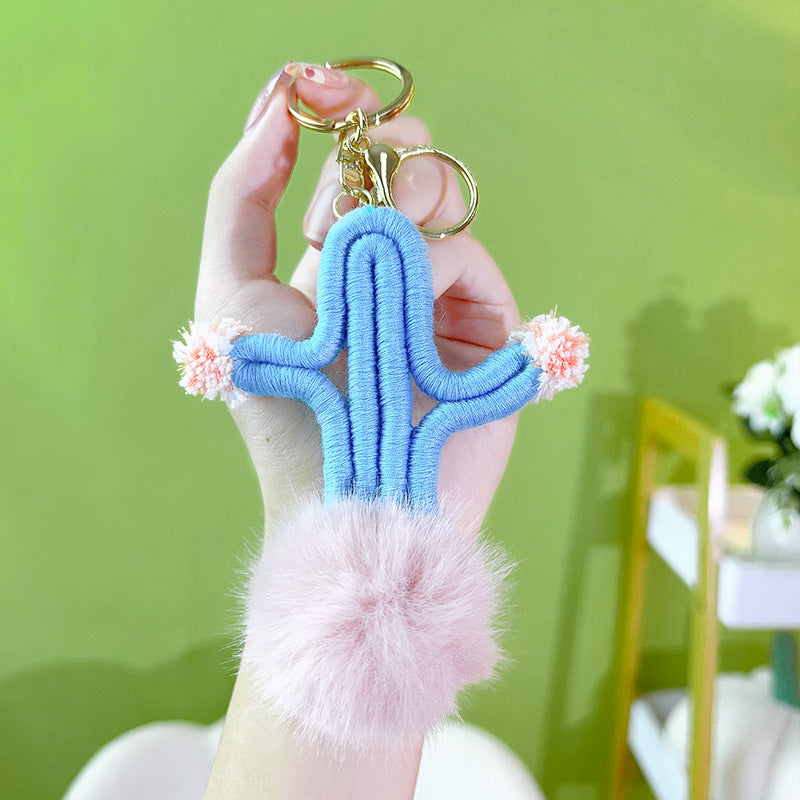 Wholesale Handmade Woven Cotton Rope Keychains