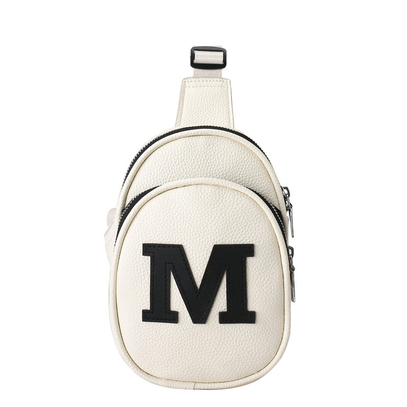 Wholesale fashionable baby PU letter crossbody small chest bag