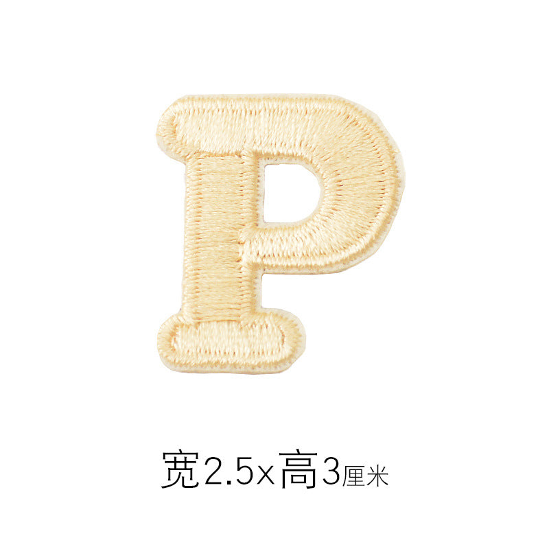 Wholesale Embroidered Letter R Patch Iron On Sew On Applique For Caps T Shirts Towels DIY Decorative Craft Supply