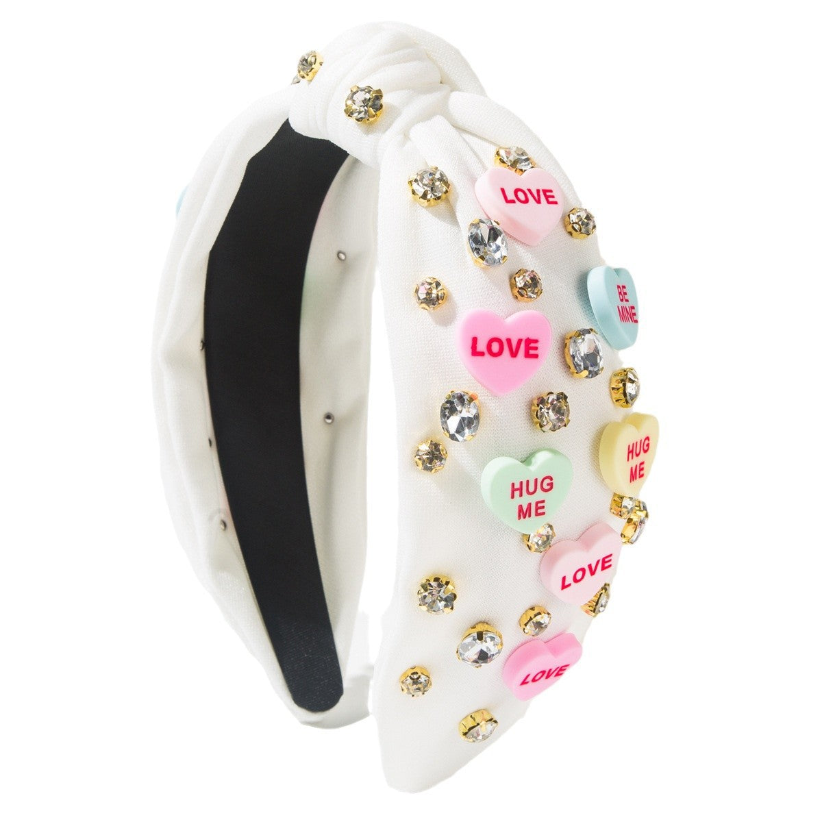 Wholesale Valentine's Day Heart-shaped Letter Hand-knotted Diamond  Hair Clips