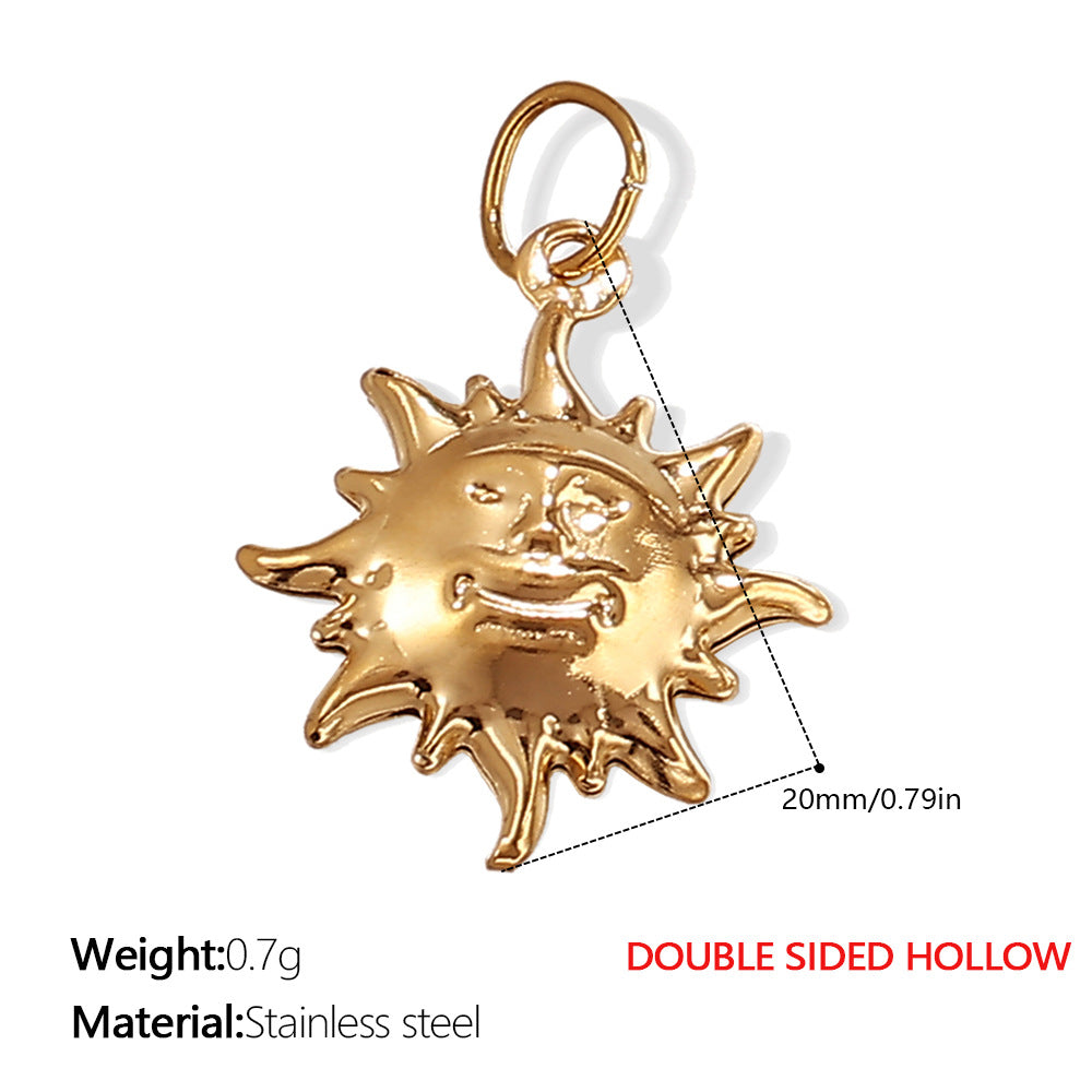 Wholesale Stainless Steel Sun Dolphin Pendant Necklace