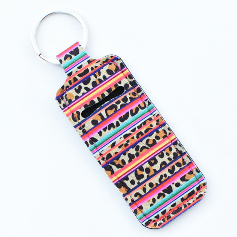 Wholesale Cactus Leopard Print Rose Flower Lipstick Set Keychain