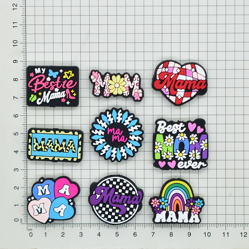 Wholesale Random 100pcs I Love Mom Mother' s Day Beaded Beads Focal Beads