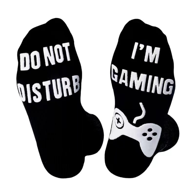 Wholesale of European and American Cotton Medium Cylinder Letter Anti Slip Adhesive Socks