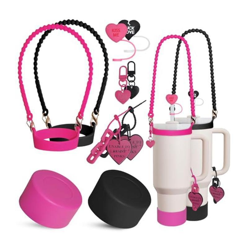 Wholesale Black Cup Set Cross Keychain 40oz Cup Accessories Set