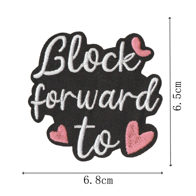 Wholesale English Letter Iron On Embroidered Patches 9 Piece Set Decorative Accent For Coats Bags DIY Accessory Gift