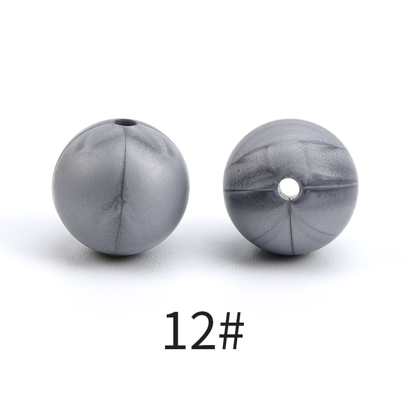 Wholesale 100PCS Round Colorful Silicone Beads