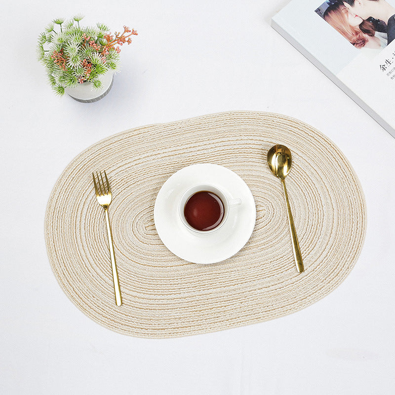 Wholesale Woven Potholder Creative Oval Cotton Yarn Table Mat