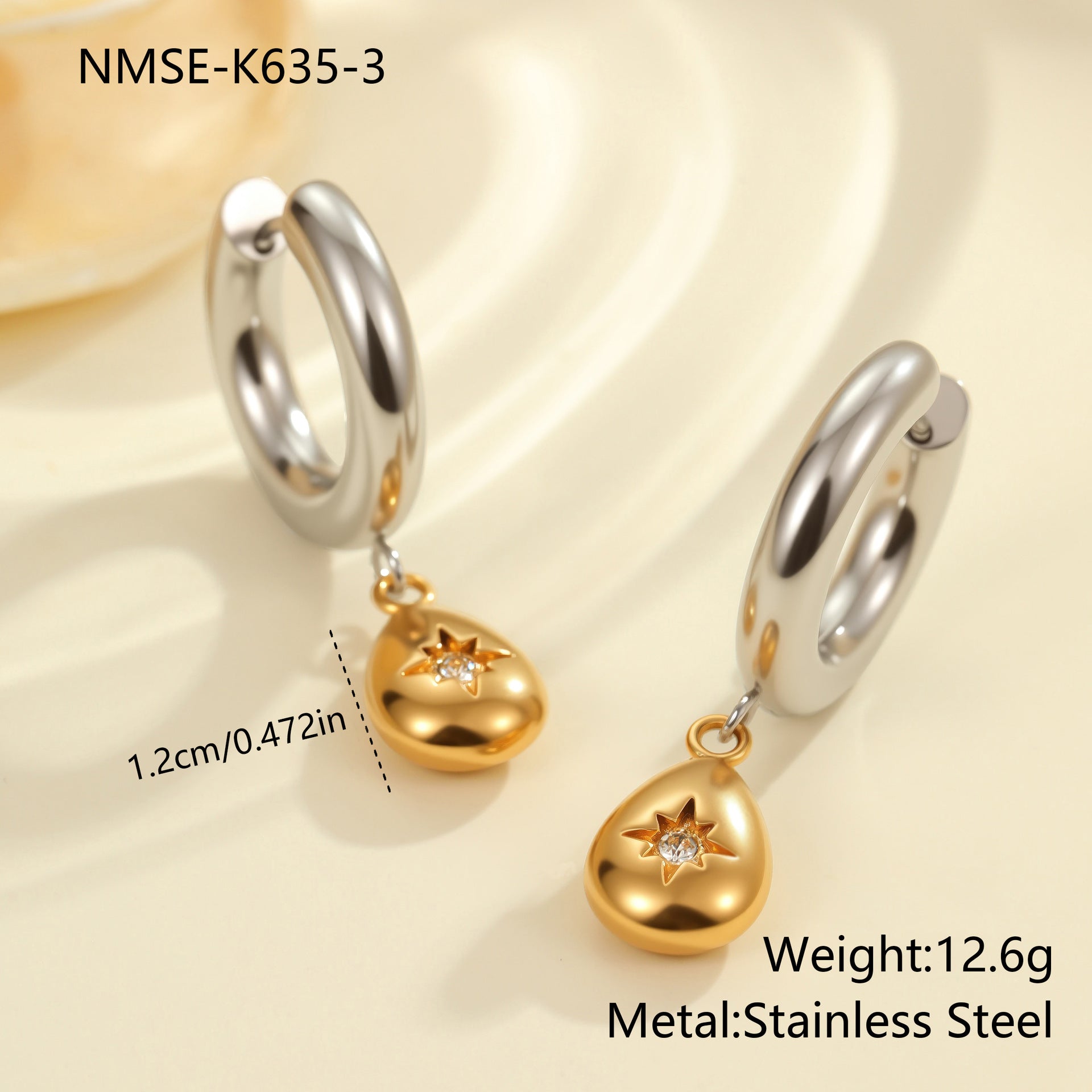 Wholesale Christmas tree heart Stainless Steel Earrings