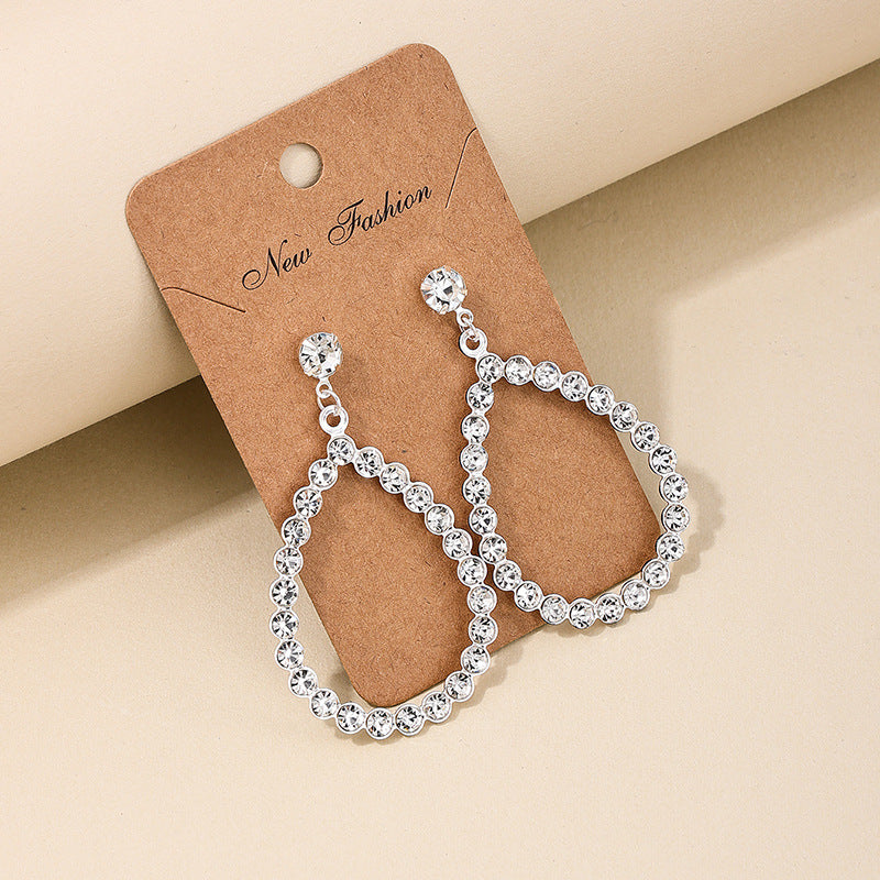 Wholesale Fashion metal geometric heart star ring French high-end temperament simple ladies earrings