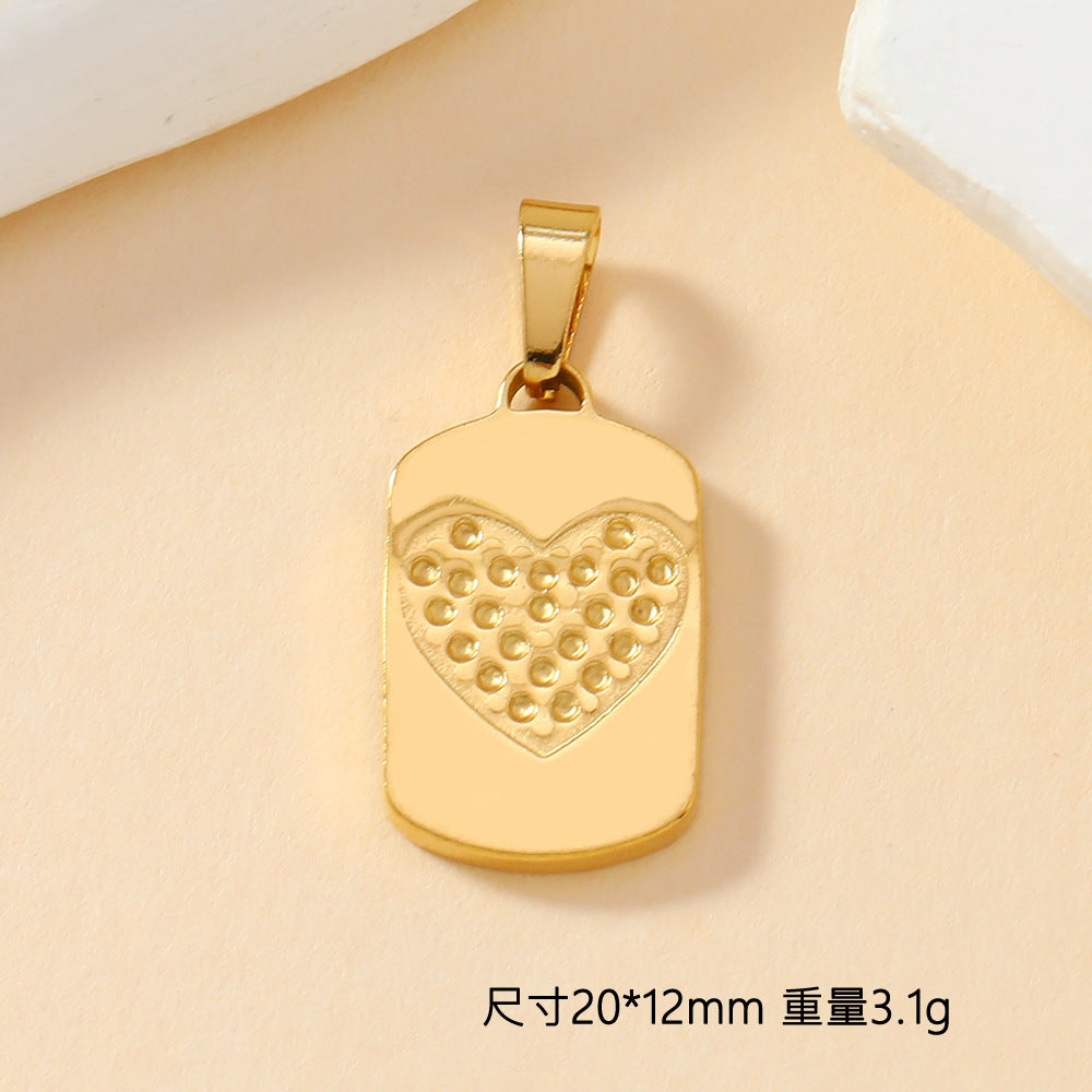 Wholesale Single Pendant Stainless Steel Love Cross Element Pendant DIY Bracelet Necklace Accessories