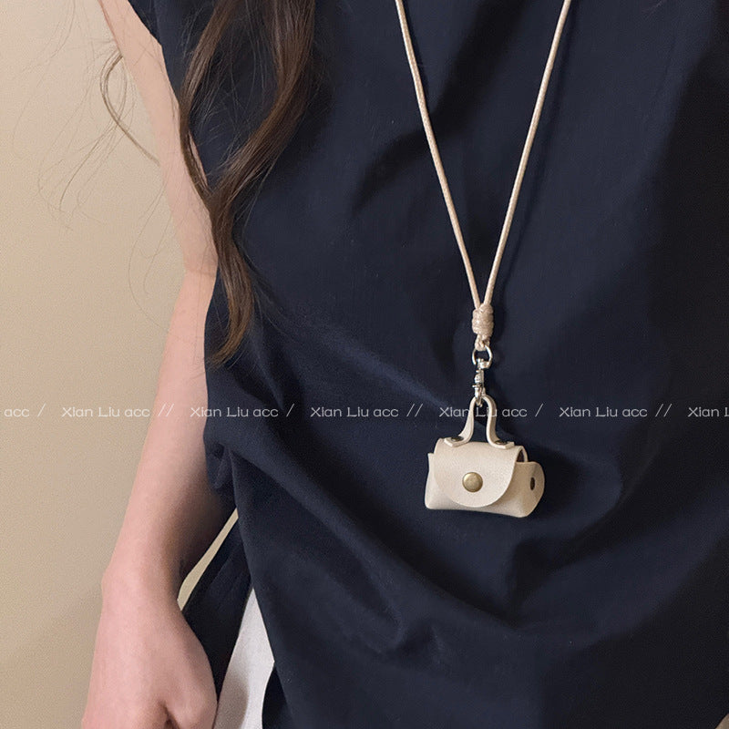 Wholesale Key Bag Coin Purse Necklace Leather Vintage Halter Sweater Chain