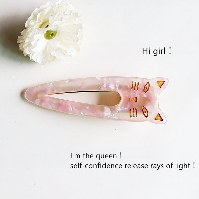 Wholesale of Cute and Sweet Cat Acetic Acid Board Hair Clips