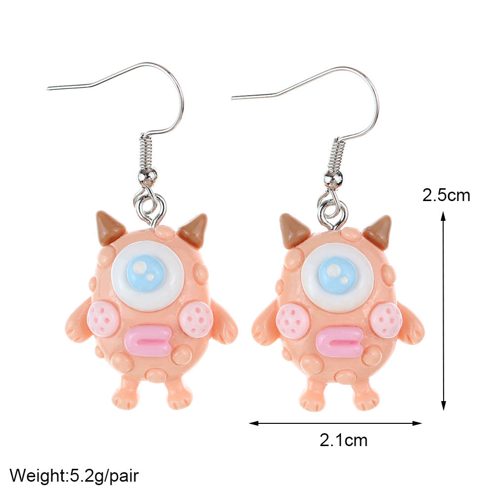 Wholesale Fun Cute Cartoon Plastic Earrings