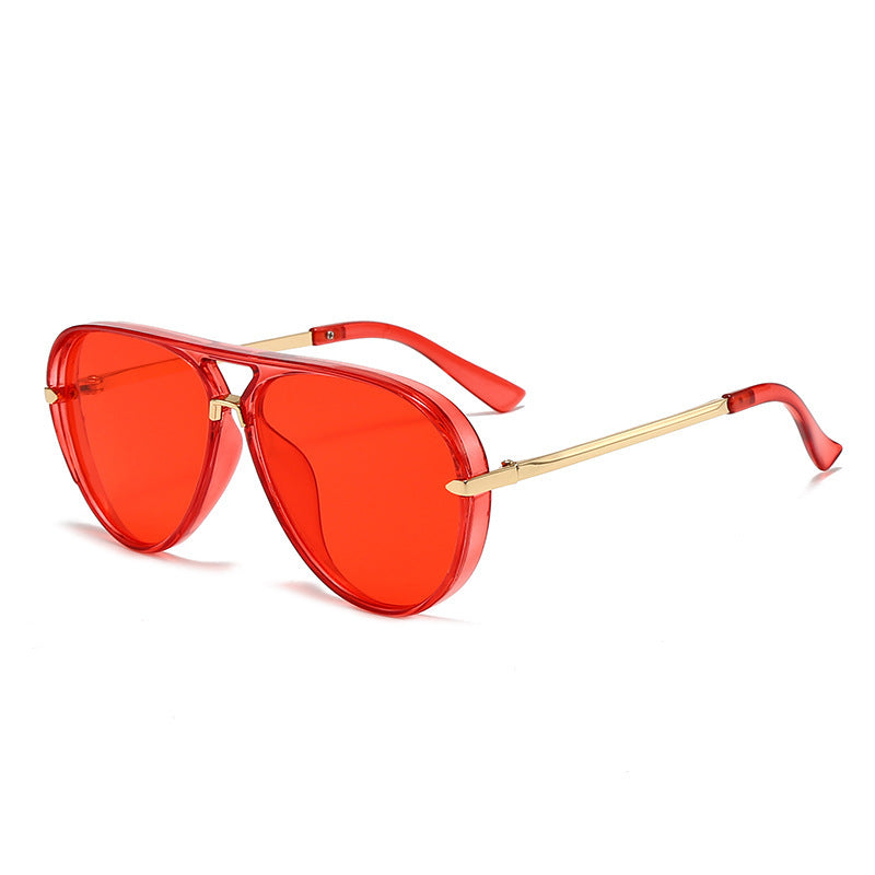 Wholesale Pilot Retro Large Frame  Mirror Sunglasses