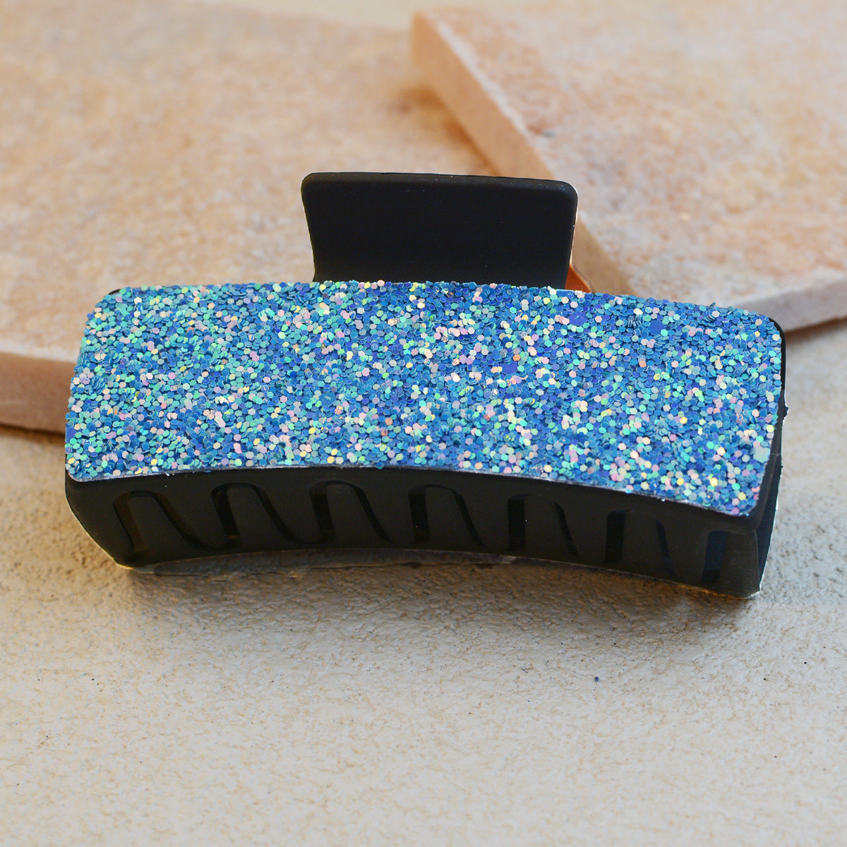 Wholesale Sequin PU Leather Hairpin Shark Clip