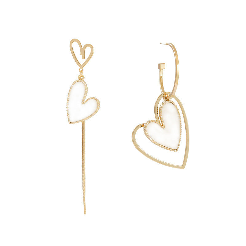 Wholesale Alloy Heart-shaped Long Earrings