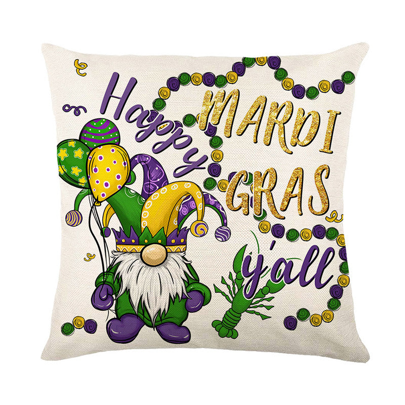 Wholesale Carnival Mask Party Polyester Pillow Cover