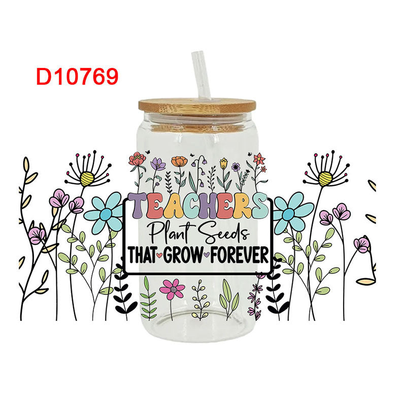 Wholesale UV Transfer Paste Glass Crystal Label Crystal Paste 16OZ UV DTF WRAPS 23cmX11cm