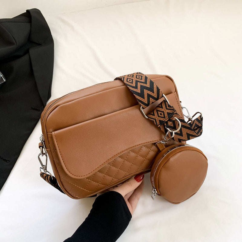 Wholesale Wide Shoulder Strap PU Crossbody Bag Single Shoulder Bag