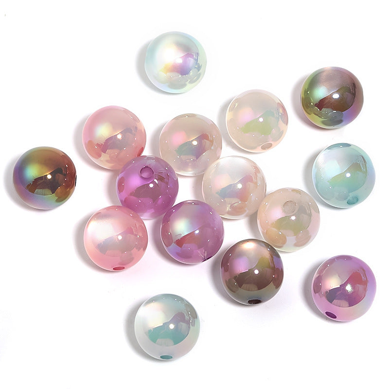 Wholesale 100pcs 16mm UV-coated resin cat's eye beads
