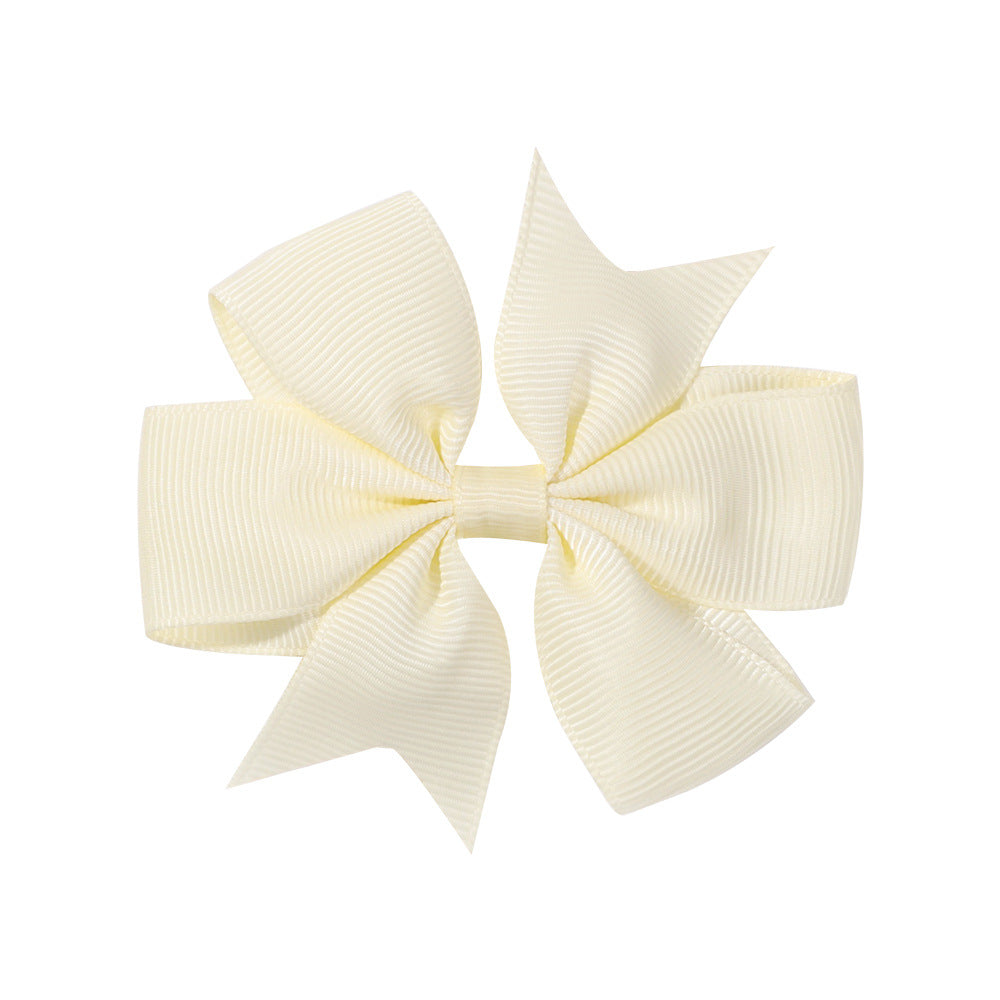 Wholesale 10pcs DIY Handmade Baby Dovetail V Ribbed Ribbon Bow Hairpin