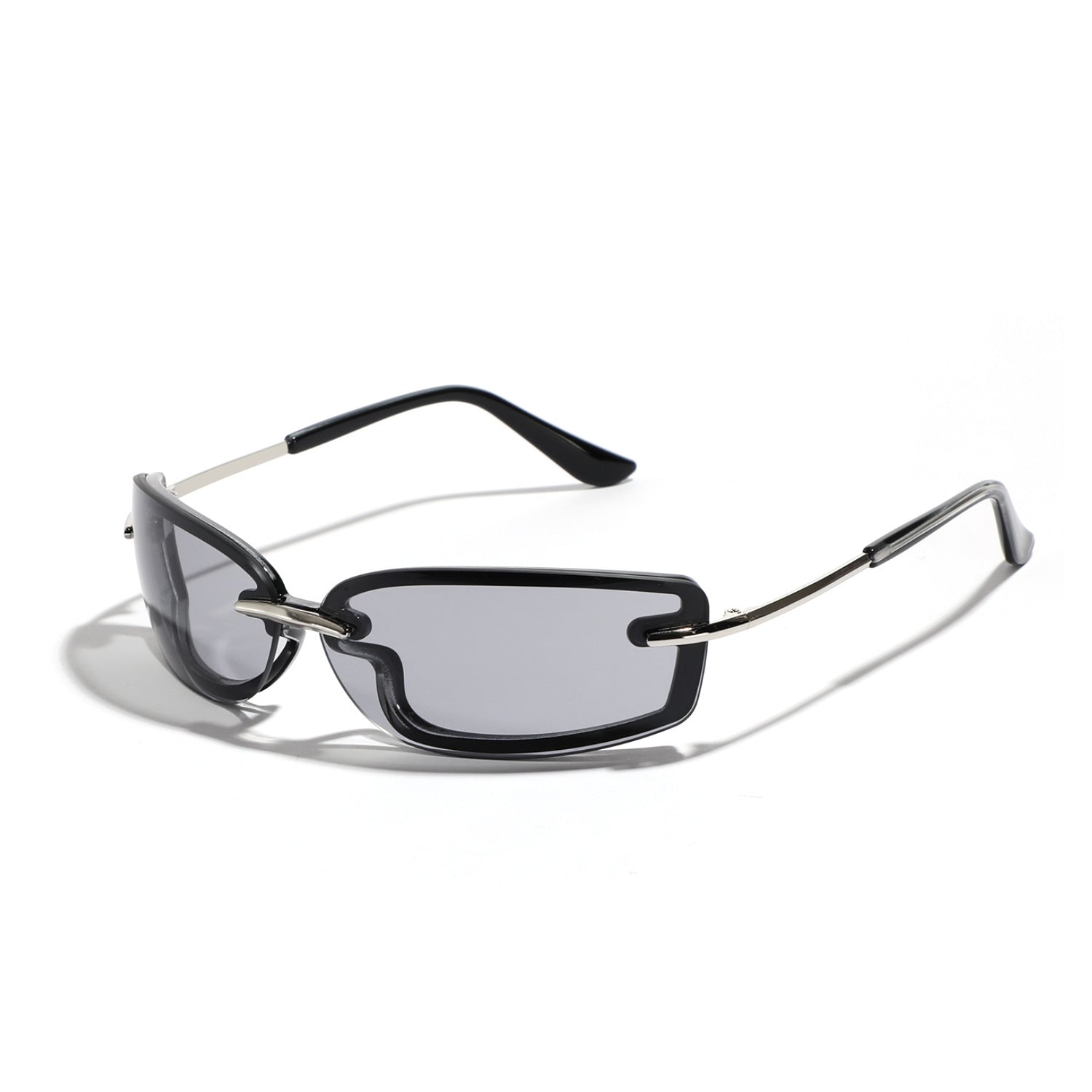 Gafas de sol futuristas de PC cuadrados y2K