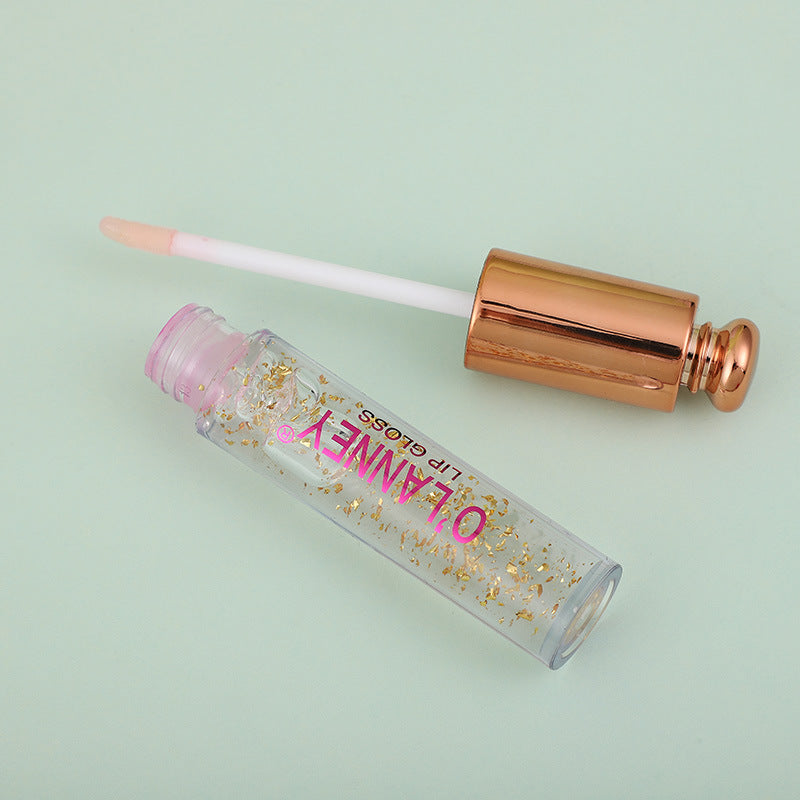 Wholesale 24pcs Transparent Gold Foil Color Changing Lip Varnish