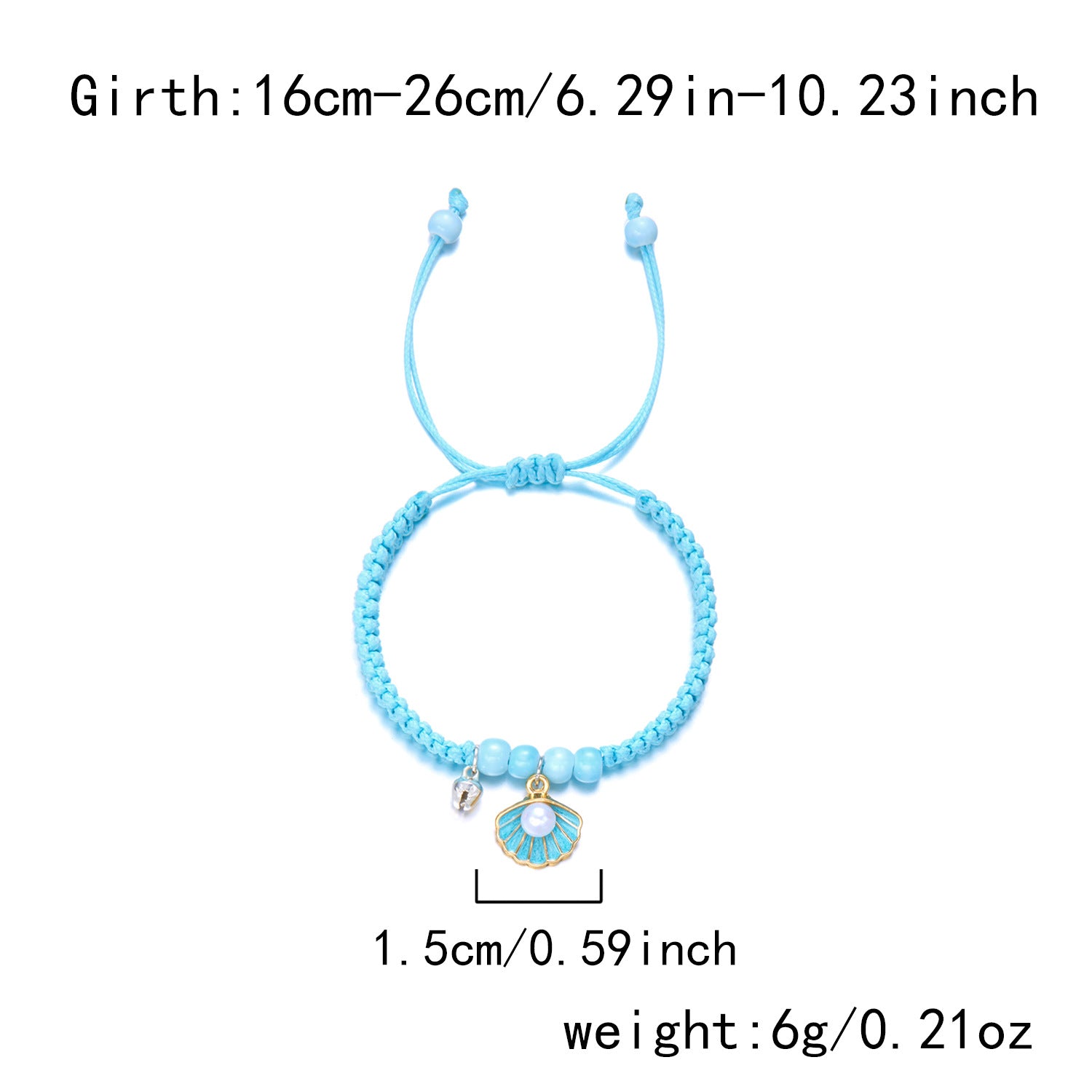 Wholesale Oil-Dripping Starfish Ceramic Bead Bell Braided Bracelet