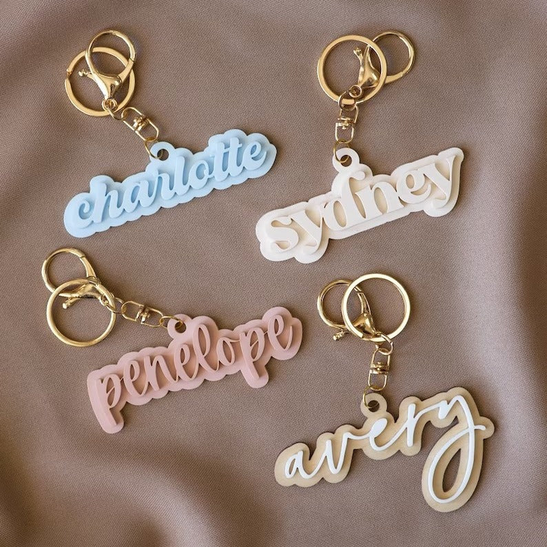 Wholesale 3D Backpack English Letters Large Size Keychain