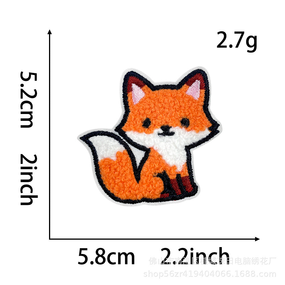 Wholesale Cartoon Animal Rainbow Sun Whale Series Towel Embroidered Patches Self Adhesive DIY Accessory For Shoes Hats Fashion Gift
