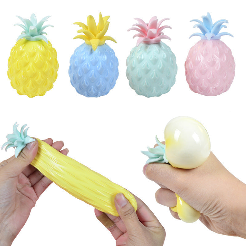 Wholesale 12PCS/PACK TPR Flour Pineapple Stress Relief Balls