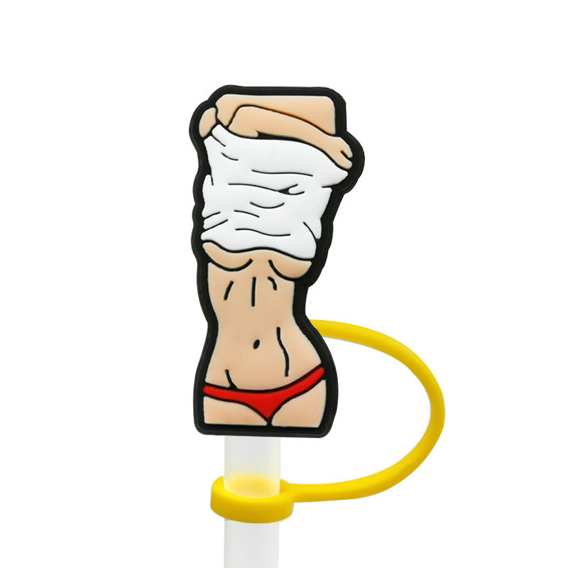 Wholesale PVC Personalized Creative Straw Tube Cap