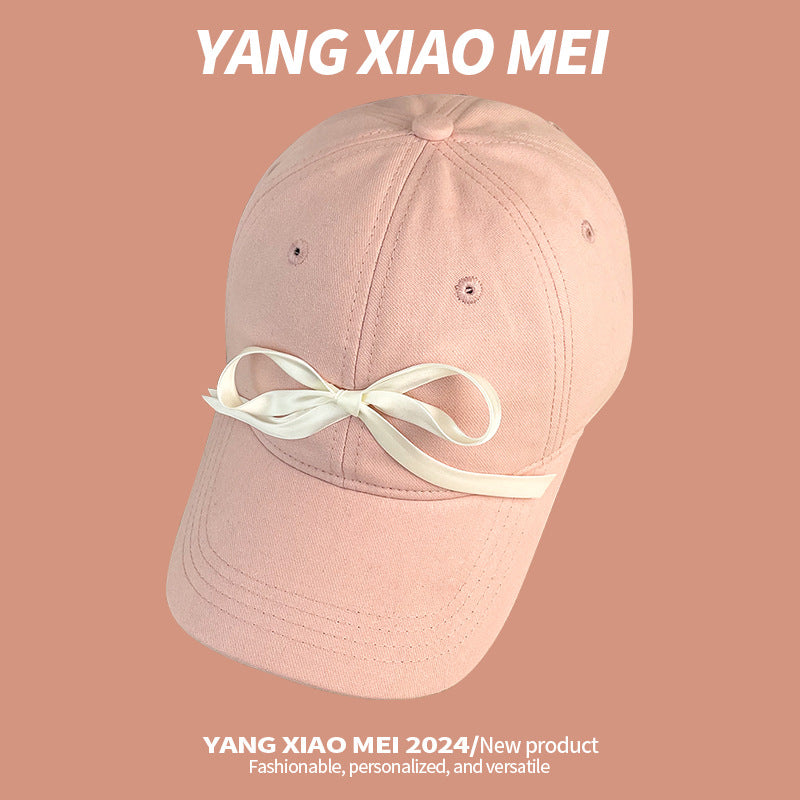 Wholesale Plaid Bow Embroidered Soft Top Baseball Cap