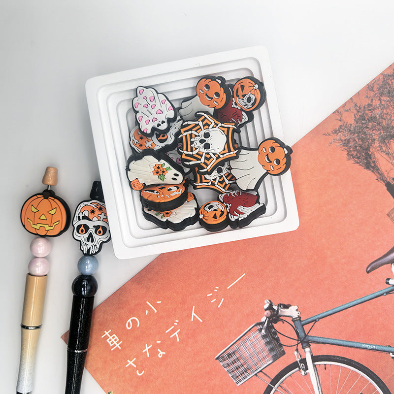 Wholesale 100pcs Diy Halloween Cartoon PVC Soft Beads