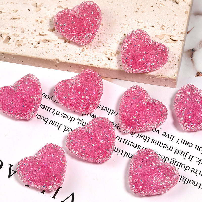 Wholesale 20pcs Colorful rhinestone soft candy heart-shaped rhinestone ball