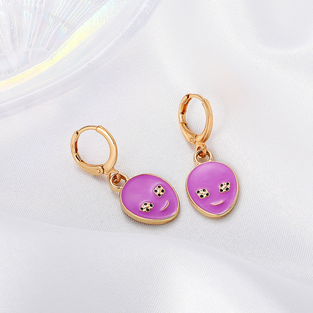 Wholesale Color Alien Alloy Earrings