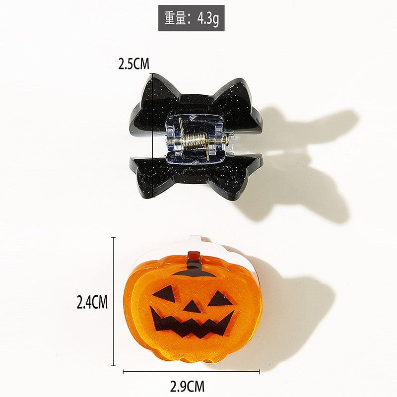 Wholesale Dark Style PVC Pumpkin Ghost Shark Claw Hair Clip  Creative Hair Accessory For Resale