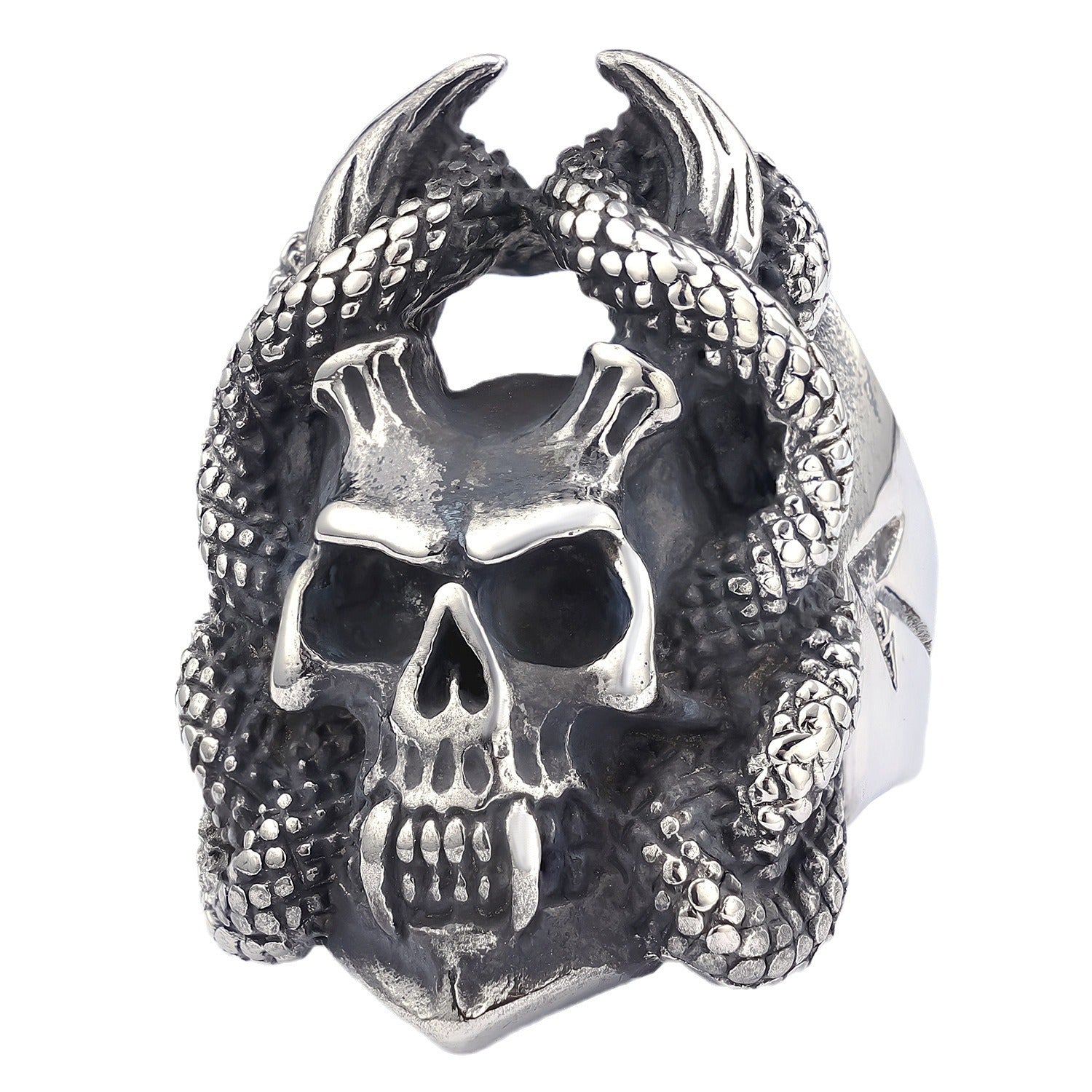 Wholesale Skull Snake Shape Stainless Steel Men's Ring