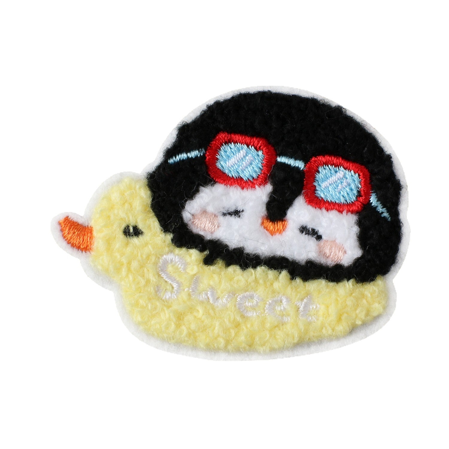 Wholesale Trendy Cute Bathing Penguin Embroidered Patch Iron On No Sew For Clothing Bags DIY Gift