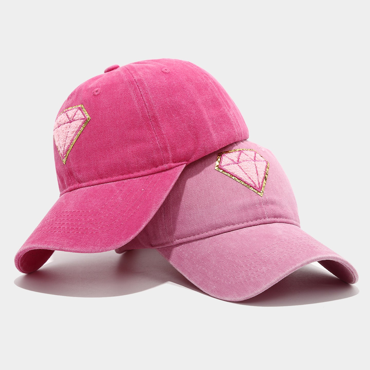 Diamond Patch Retro Soft Top Baseball Cap