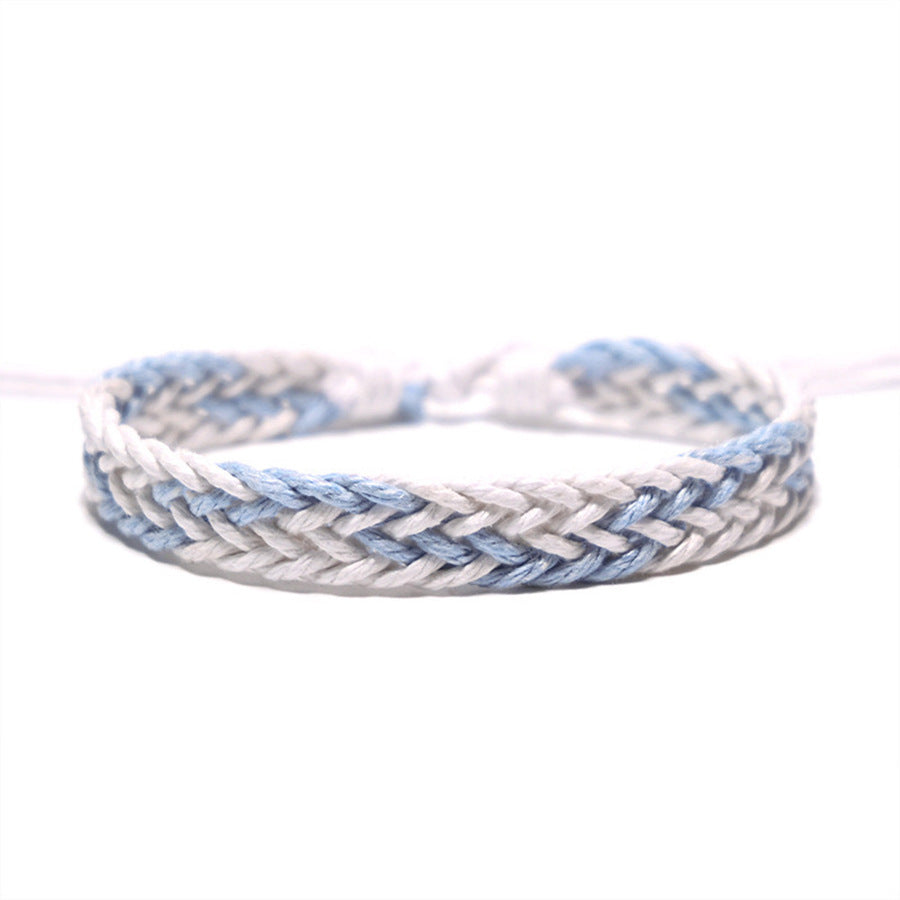Wholesale Colorful Summer Hand-woven Waxed Cord Bracelet