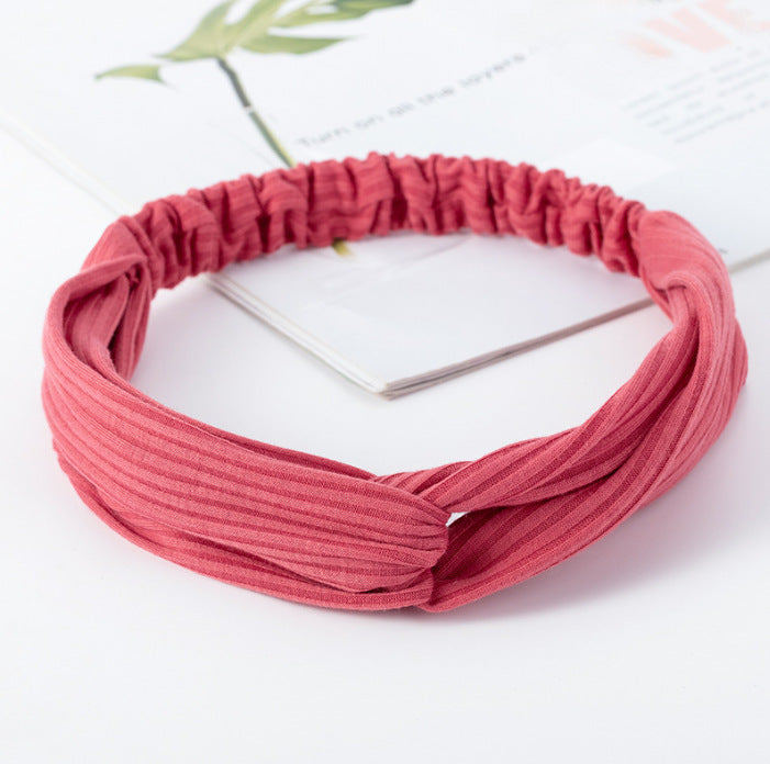 Wholesale Knitted Headband Face Wash Hair Band Solid Color Elastic Hair Band Yoga Sports Hair Band Headband Women